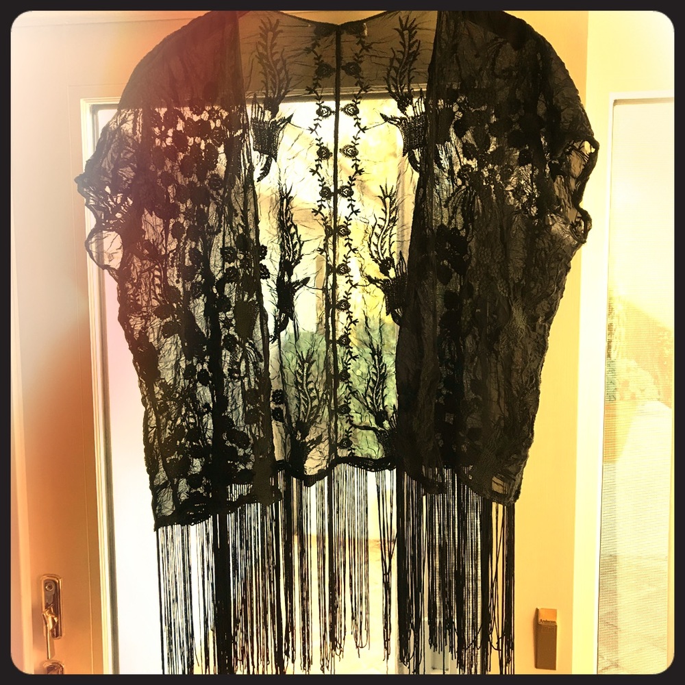 Sheer, Fringe, Lace Top